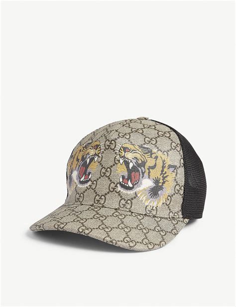 gucci tiger cap|gucci tiger baseball cap brown.